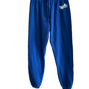 Pink Victoria’s Secret Campus pant Joggers Floral Tropical Logo Navy‎ Size Small